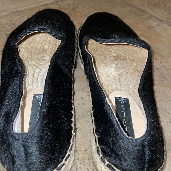 Steven by Steve Madden Lanii Black Calf Hair Espadrilles Shoes Womens Size 8.5 - Picture 6 of 12